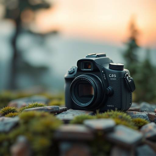 Miniature du cours sur la photographie montrant un appareil photo et un paysage